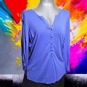 ANN TAYLOR | ✨ 🪻 Periwinkle Blue Long Sleeve Shirt | EUC ✨ size S